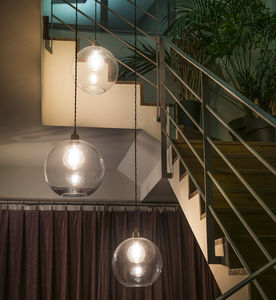 pendant lamp / contemporary / metal / glass