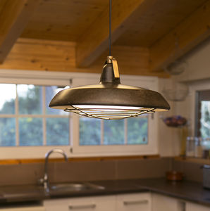 pendant lamp / industrial style / steel / PVC