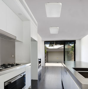 contemporary ceiling light / rectangular / aluminum / steel