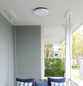 contemporary ceiling light / round / cast aluminum / polycarbonate