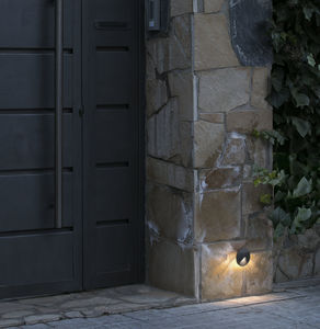 recessed wall light fixture / LED / round / outdoor