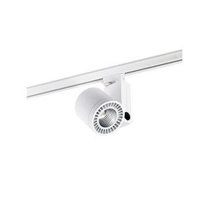 LED track light / round / cast aluminum / glass