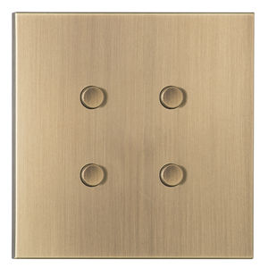 light switch / push-button / quadruple / brass