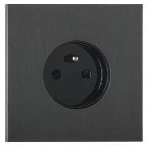 power socket / wall-mounted / brass / contemporary