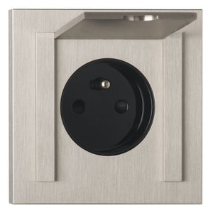 power socket / wall-mounted / brass / contemporary