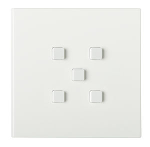 light switch / push-button / quadruple / brass
