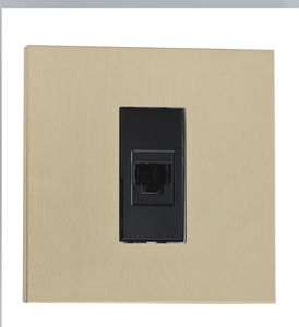 data socket / wall-mounted / brass / contemporary