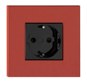power socket / wall-mounted / brass / contemporary