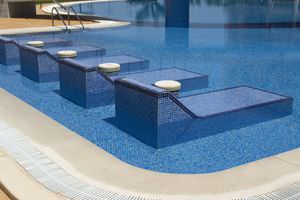 indoor mosaic tile / pool / floor / glass