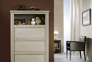 high sideboard / traditional / solid wood / lacquered wood