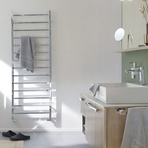 hot water towel radiator / steel / chrome / minimalist design