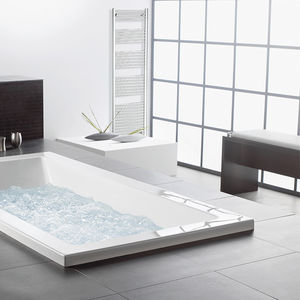 hot water towel radiator / steel / chrome / contemporary