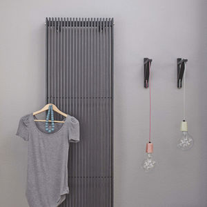 hot water radiator / steel / contemporary / vertical