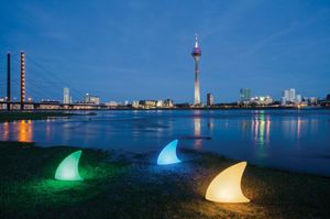 floor lamp / original design / garden / plastic