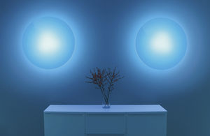 contemporary wall light / plastic / LED / round