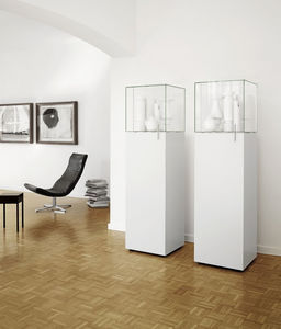 contemporary display case / floor-mounted