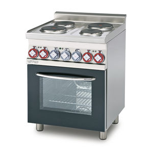 electric range cooker / commercial / stainless steel