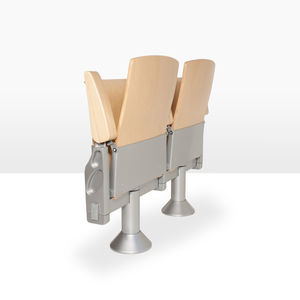 wood auditorium seat / wooden / central base
