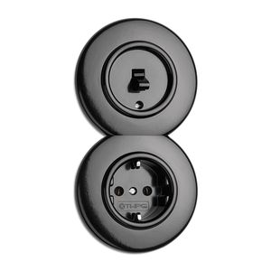 power socket / multi / recessed / Bakelite®