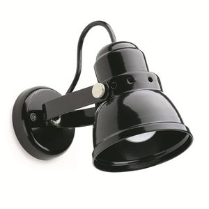 traditional wall light / steel / round