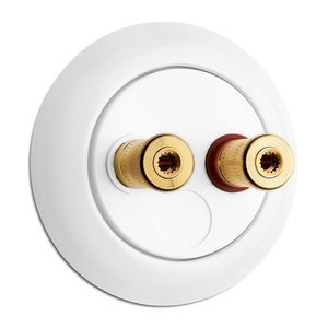 speaker socket / double / wall-mounted / porcelain