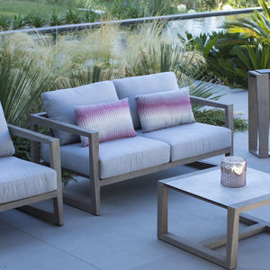 contemporary sofa / outdoor / Sunbrella® / teak