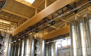 wooden beam / precast concrete / rectangular / roof