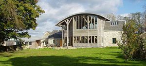 prefab house / contemporary / timber frame house / wooden frame