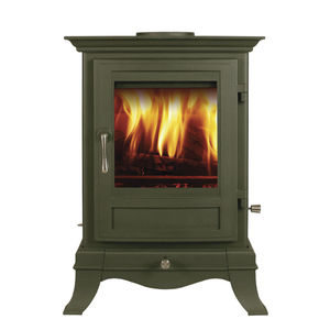 multi-fuel heating stove / traditional / metal