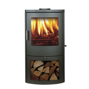 multi-fuel heating stove / contemporary / steel