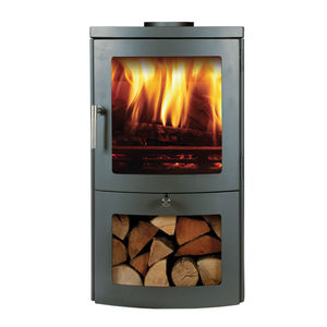 wood heating stove / contemporary / metal