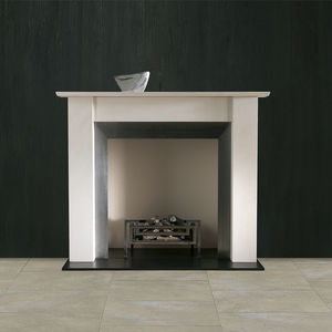 contemporary fireplace mantel / stone