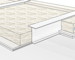 acoustic suspended ceiling / steel / tile