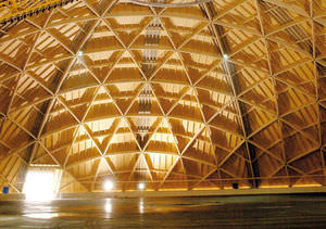 glulam wooden truss