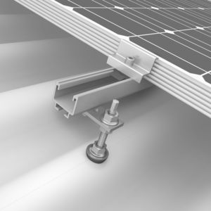 tiled roof mounting system / for mono-pitched roofs / for corrugated roofs / on-roof