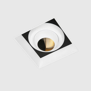 recessed downlight / LED / square / cast aluminum