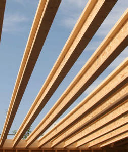 laminated veneer lumber beam / I / for floors / with equal legs