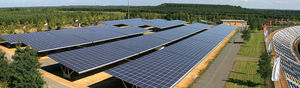 professional use carport / with integrated photovoltaic panel