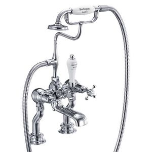 double-handle bathtub mixer tap / countertop / brass / thermostatic