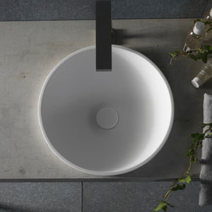 countertop washbasin / round / ceramic / contemporary