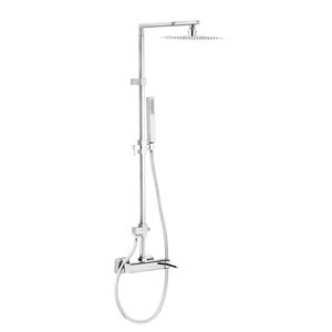 wall-mounted shower set / contemporary / with hand shower / with fixed-column shower head