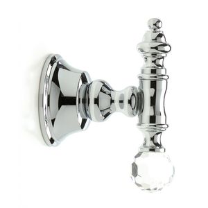 traditional coat hook / chromed metal / bathroom