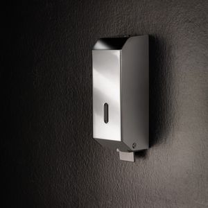 commercial soap dispenser / wall-mounted / metal / manual