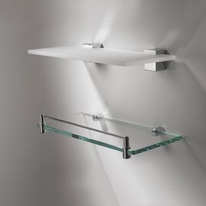 wall-mounted shelf / contemporary / glass / bathroom