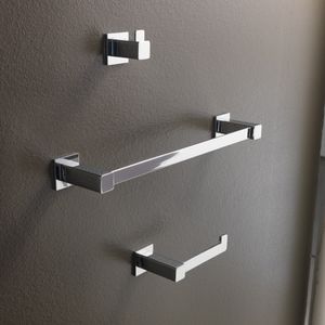 contemporary coat hook / metal / bathroom