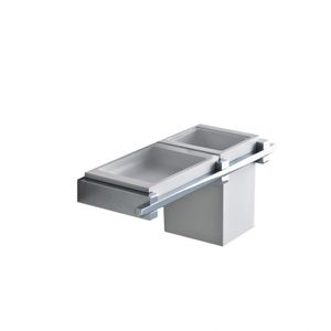 wall-mounted soap dish / ceramic / with toothbrush holder