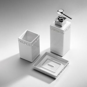 commercial soap dispenser / free-standing / ceramic / Swarovski® crystal