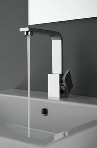 washbasin mixer tap / chromed metal / nickel / bathroom