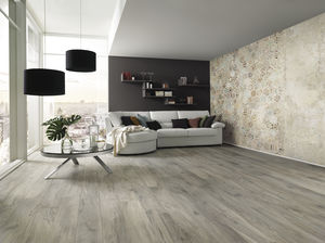 indoor tile / floor / porcelain stoneware / polished