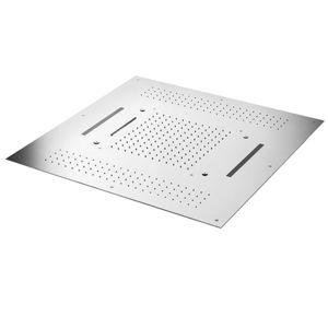recessed ceiling shower head / square / waterfall / with chromotherapy